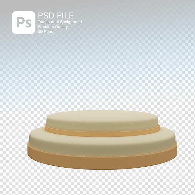 PSD color melocotón y crema de podio 3d para catálogo de productos