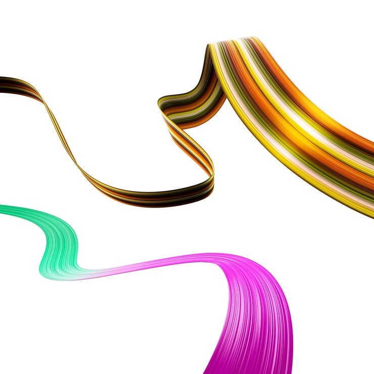 PSD colorate onde di nastro astratto