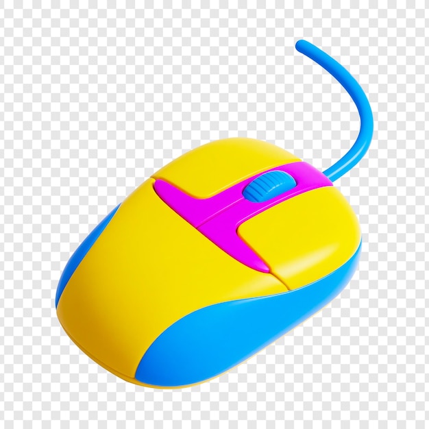 Colorato mouse per computer a cartoni animati 3D