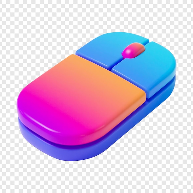 Colorato mouse per computer a cartoni animati 3D
