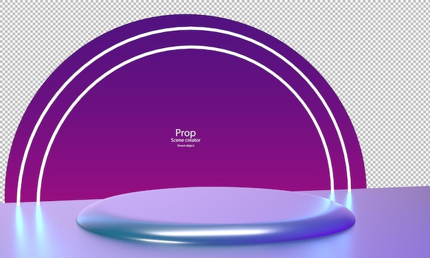 colore crepuscolare astratto per il podio del cerchio del modello della fase del prodotto del mockup del prodotto per la vetrina