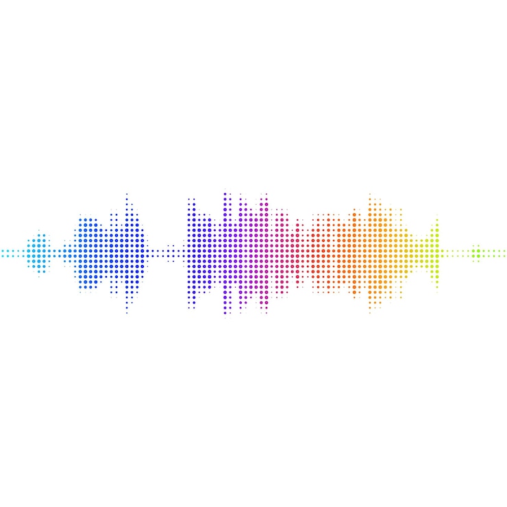 PSD colore dell'onda sonora di sfondo equalizer swing e musica