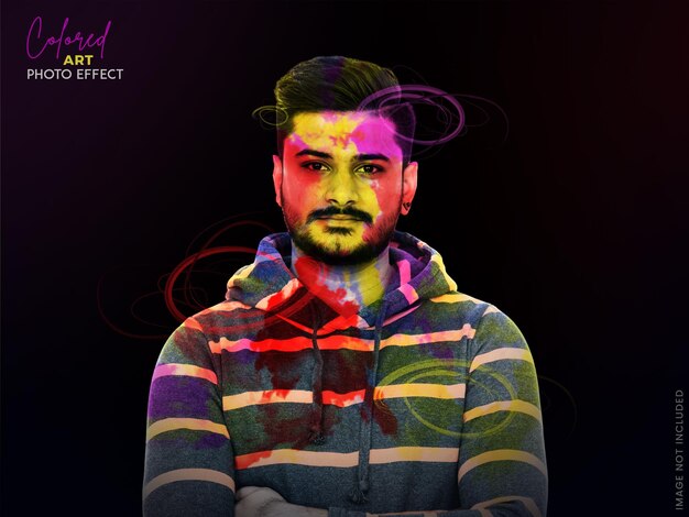 Colored Art Photo Effect Portrait