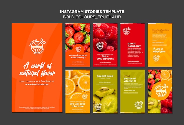 PSD colores atrevidos fruitland instagram stories