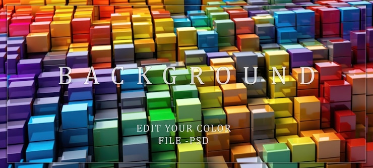 PSD colorful block pattern abstract background