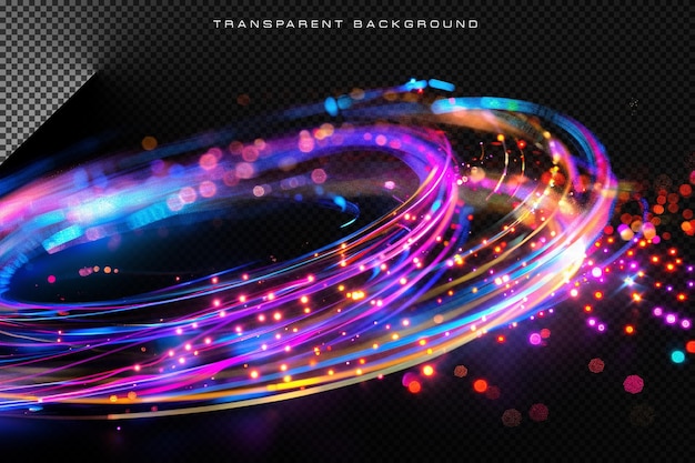 Colorful bokeh on transparent overlay