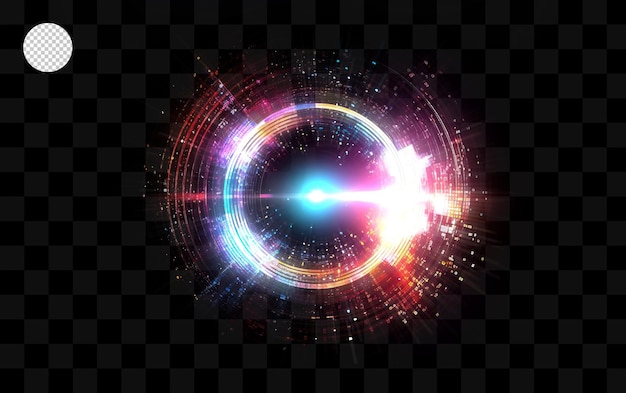 Colorful circle on a transparent background.