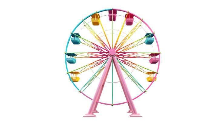 PSD colorful ferris wheel