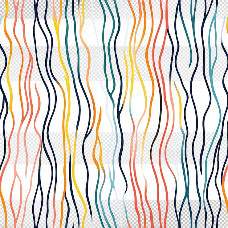 PSD colorful lines doodle background
