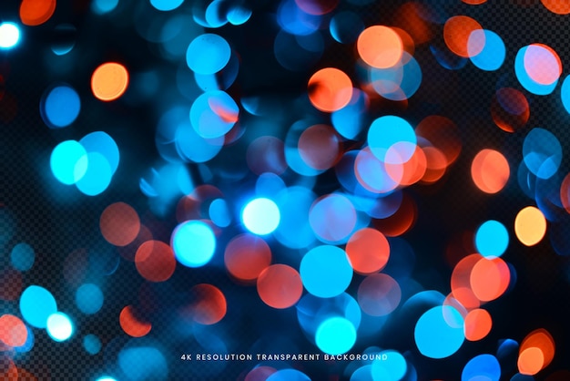 Colorful Realistic bokeh on transparent background