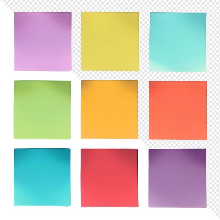 PSD colorful sticky notes