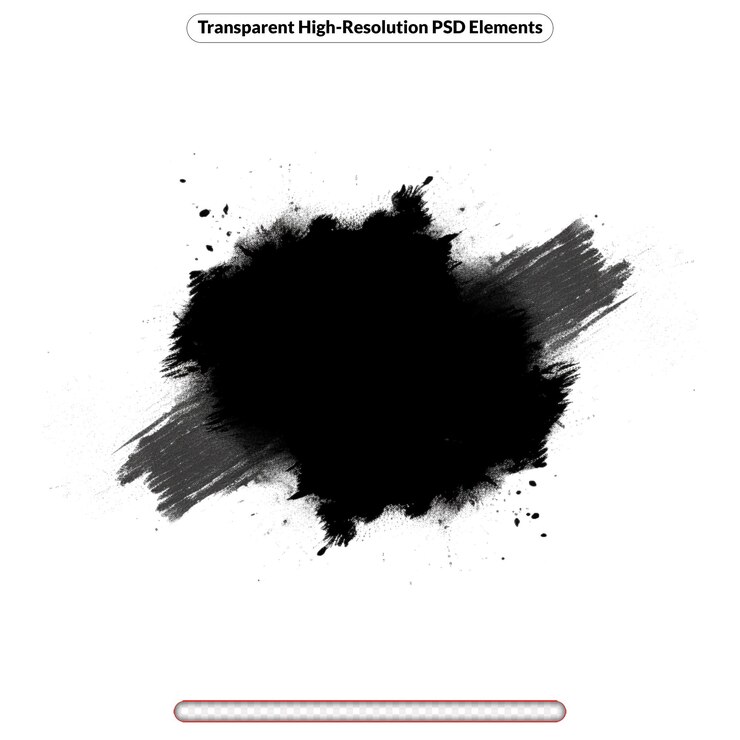 PSD colori grafici neri patch pennellate effetto sfondo
