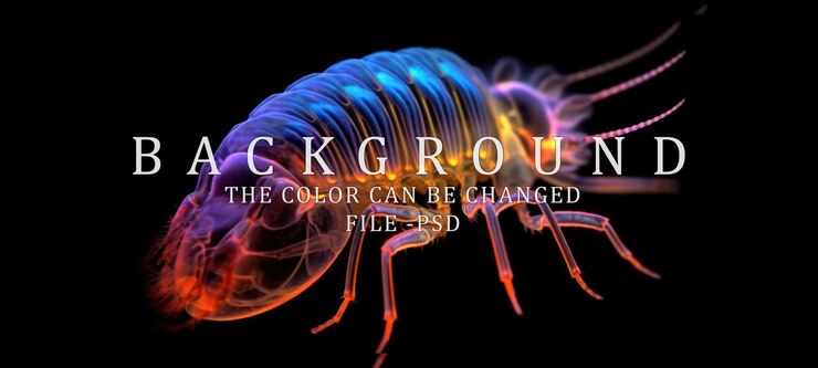 PSD una colorida criatura marina iluminada