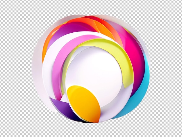 PSD colorido 3d render forma fondo transparente foto