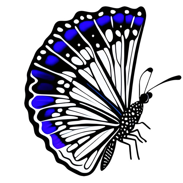 PSD colorido clipart de mariposa para la decoración generado por la ia