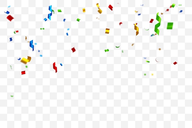 El colorido confeti aislado