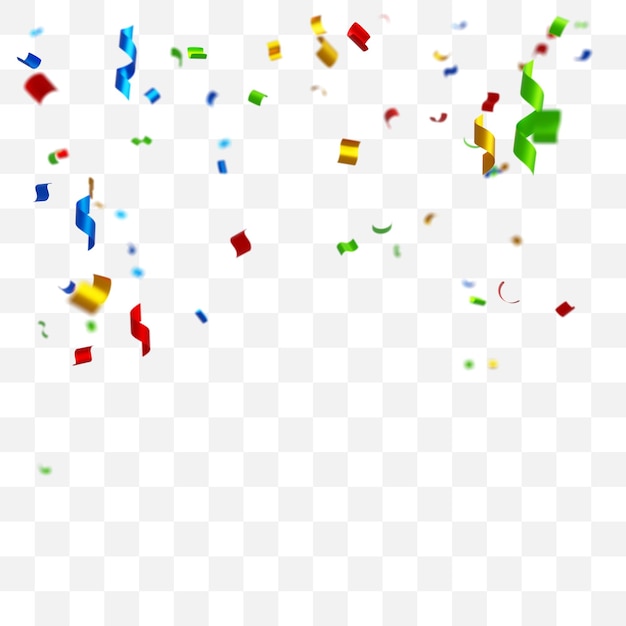 El colorido confeti aislado