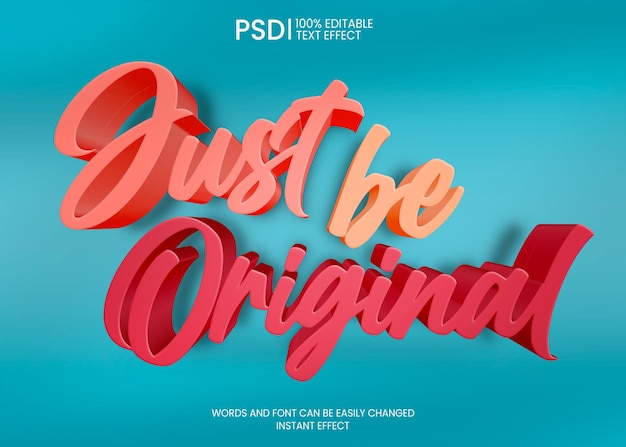 PSD colorido efecto de texto 3d