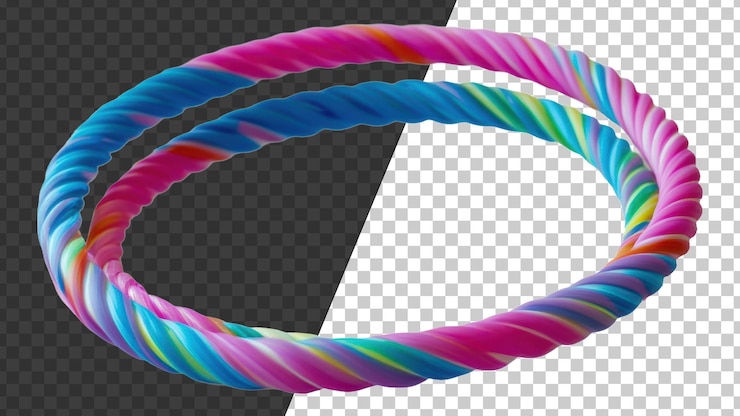 PSD los coloridos hula hoops cortados en stock png