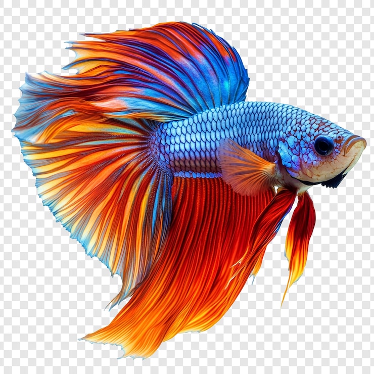 PSD los coloridos peces luchadores siameses