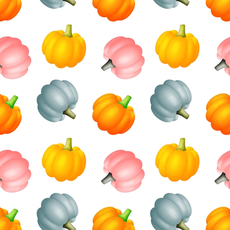 PSD colorose zucche dei cartoni animati che ripetono il disegno