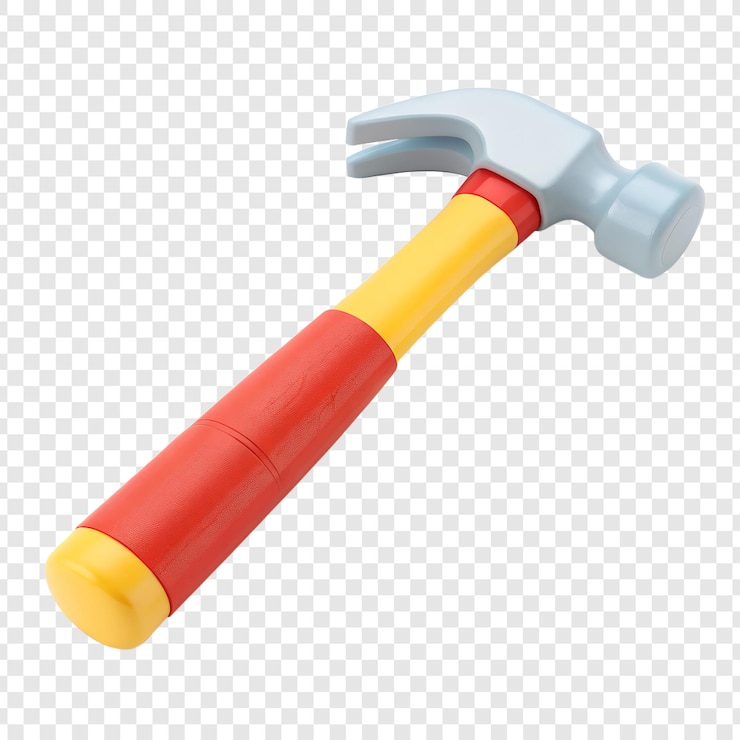 PSD coloroso martillo de dibujos animados en 3d