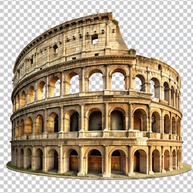 PSD le colosseum romain sur un fond transparent