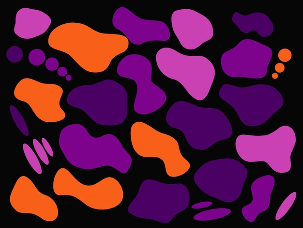 colourful abstract shapes fluid hand drawn organic shapes vector shape creative element seamless