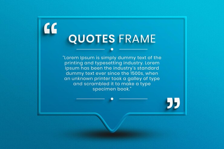 Colourful quotes frame design