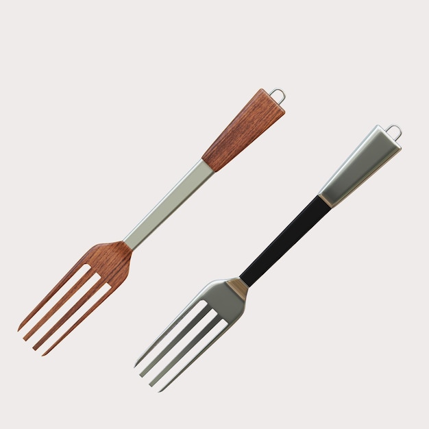 Coltello a forchetta a manico di legno