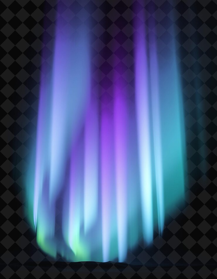 PSD columna aurora altas columnas verticales de luz que brillan constantemente d y2k inspirado púrpura profundo y brillante