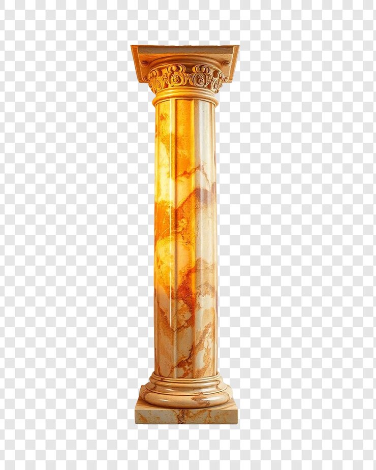 PSD coluna clássica uma renderização 3d de um elemento arquitetônico elegante