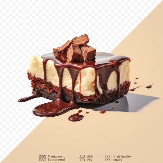 PSD combinação de brownie e cheesecake