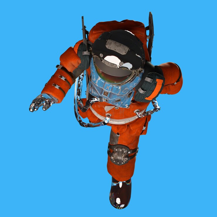 PSD combinaisons spatiales astronaute de rendu 3d