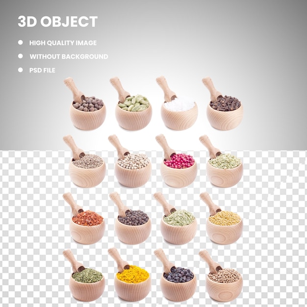 Combinazione di spezie allettante 3D