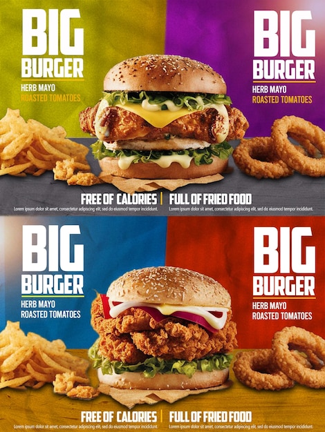 Combo de hamburguesas grandes