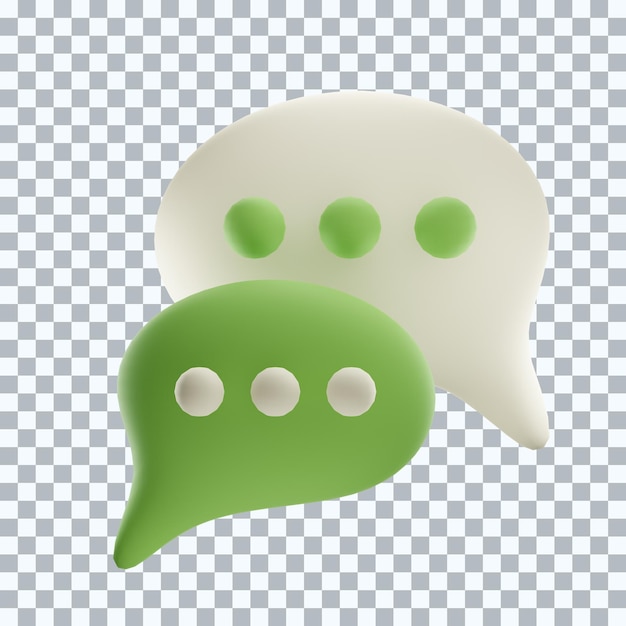 PSD comentario del icono de chat en 3d