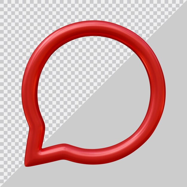 Comente o logotipo do ícone com estilo 3d moderno