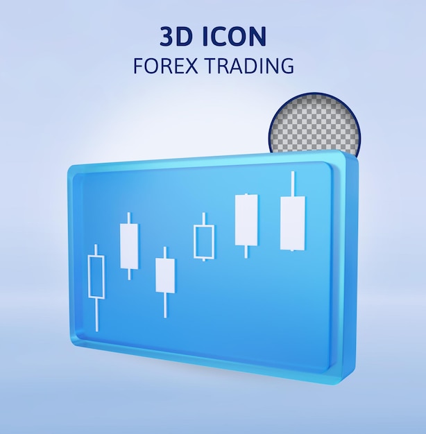 El comercio de 3d rendering ilustración forex