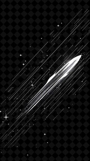 PSD cometa simples 8 bit pixel com cauda e núcleo e forma geométrica y2k coleções de arte de cor neon