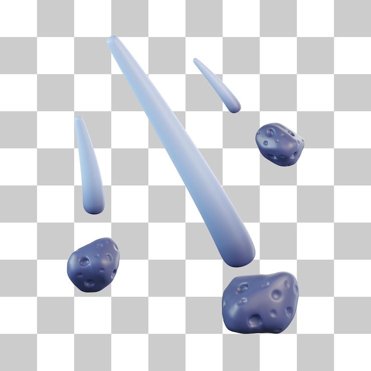 PSD comets 3d icon