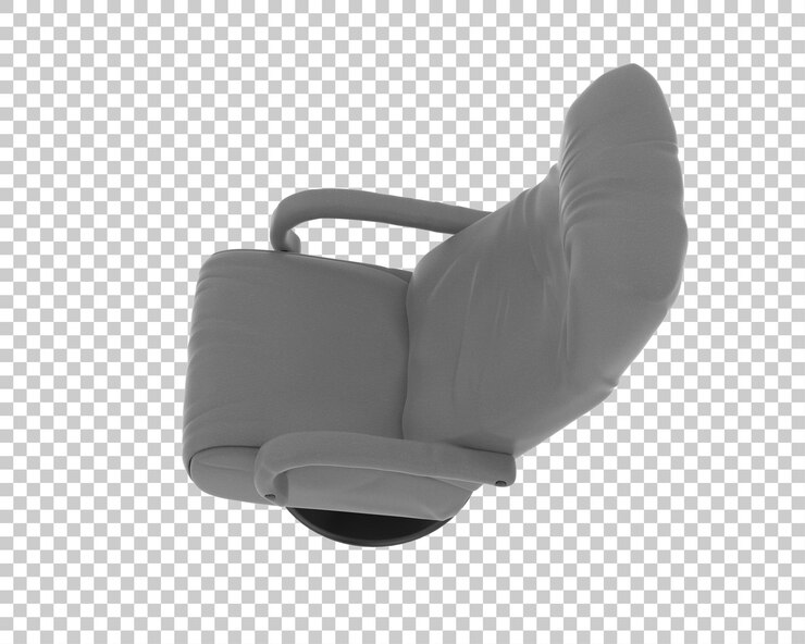 PSD comfortable gray swivel armchair