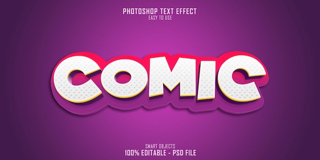 Comic 3d text style effekt