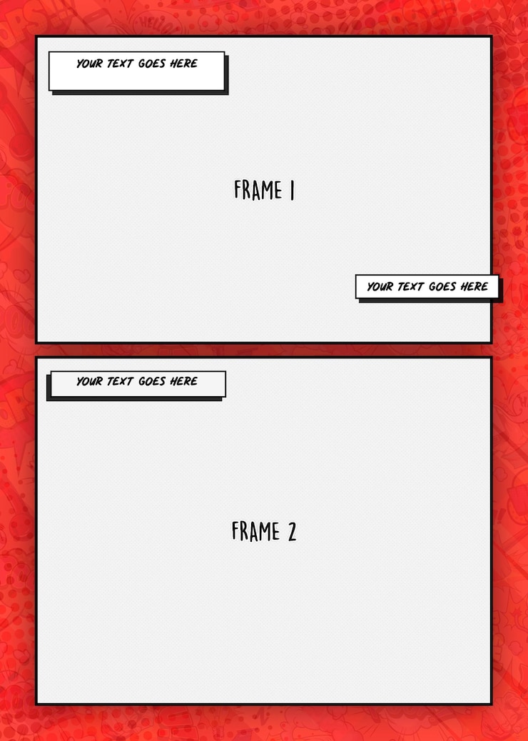PSD comic-buchvorlage