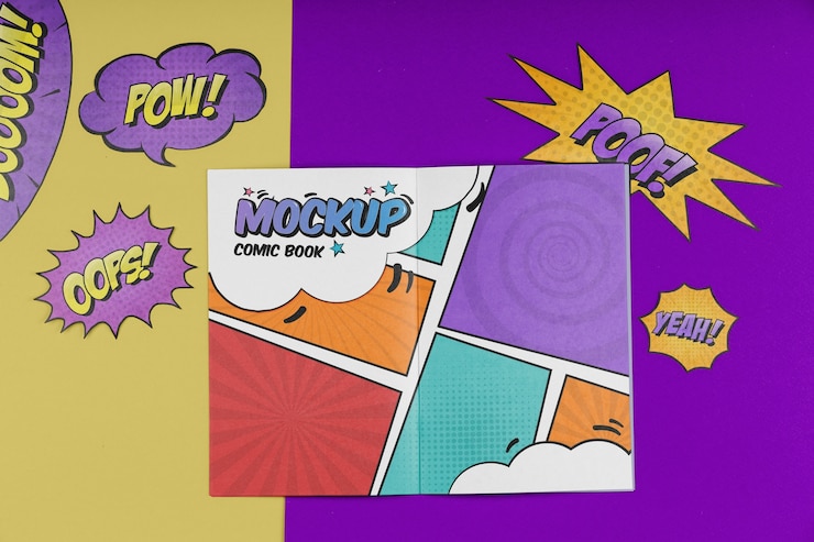 PSD comic-mock-up-design