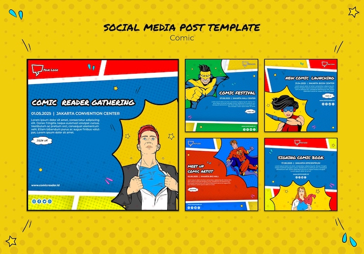 PSD comic social media post