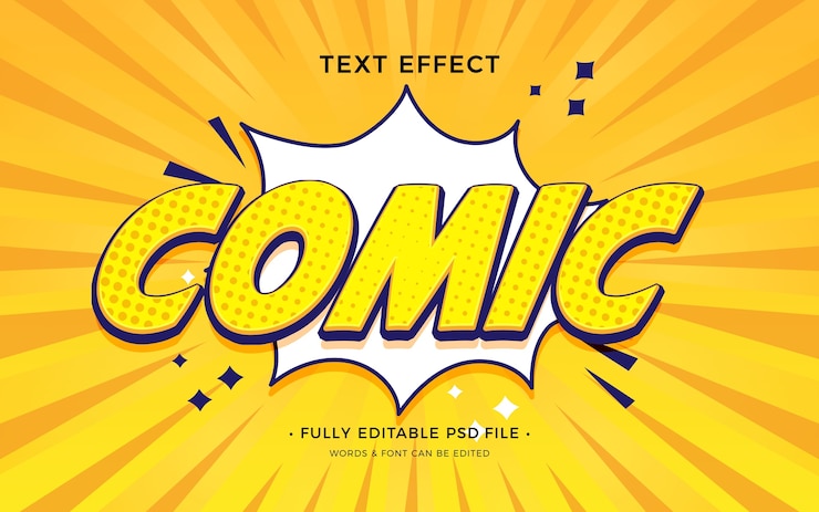 PSD comic-texteffekt
