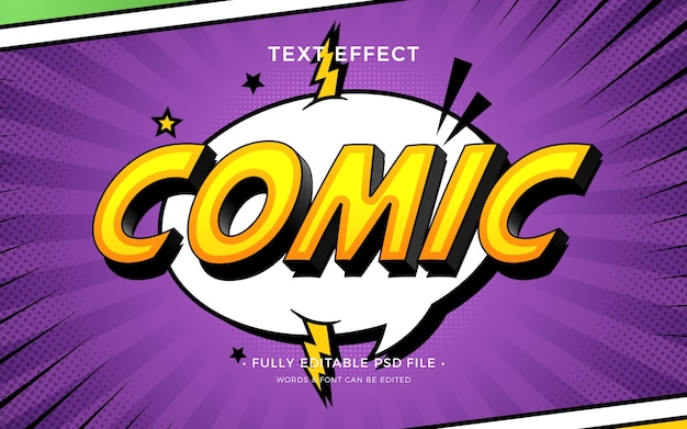 PSD comic-texteffekt