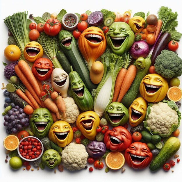 PSD comida ainda de rir vegetais coloridos