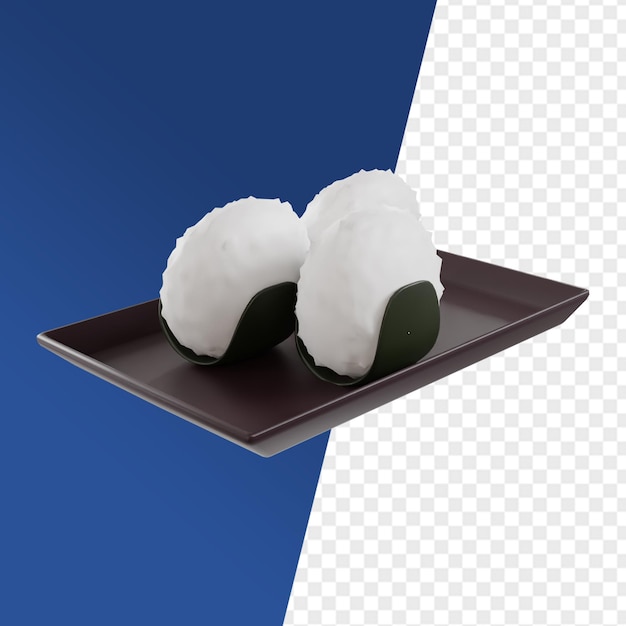 Comida asiática en 3D para hacer clipart
